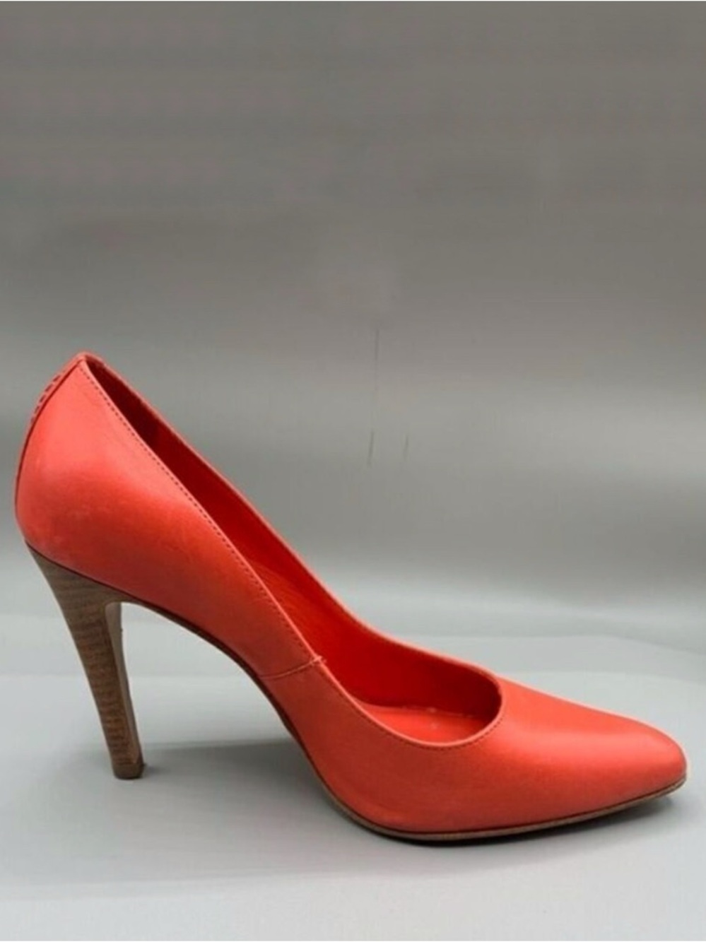 Comptoir des Cotonniers Coral Leather Pumps Pointed Toe Stiletto Heels